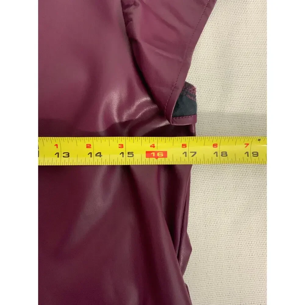Pinch Deep‎ Wine Faux Leather Dress NWT size medium